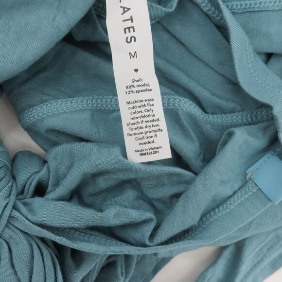 Blogilates Women Medium Reversible Bow Back Tee Cameo Blue Pilates Shirt Top NEW - Picture 8 of 10